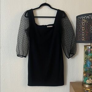 BCBGeneration Black Dress with Sheer Sleeves